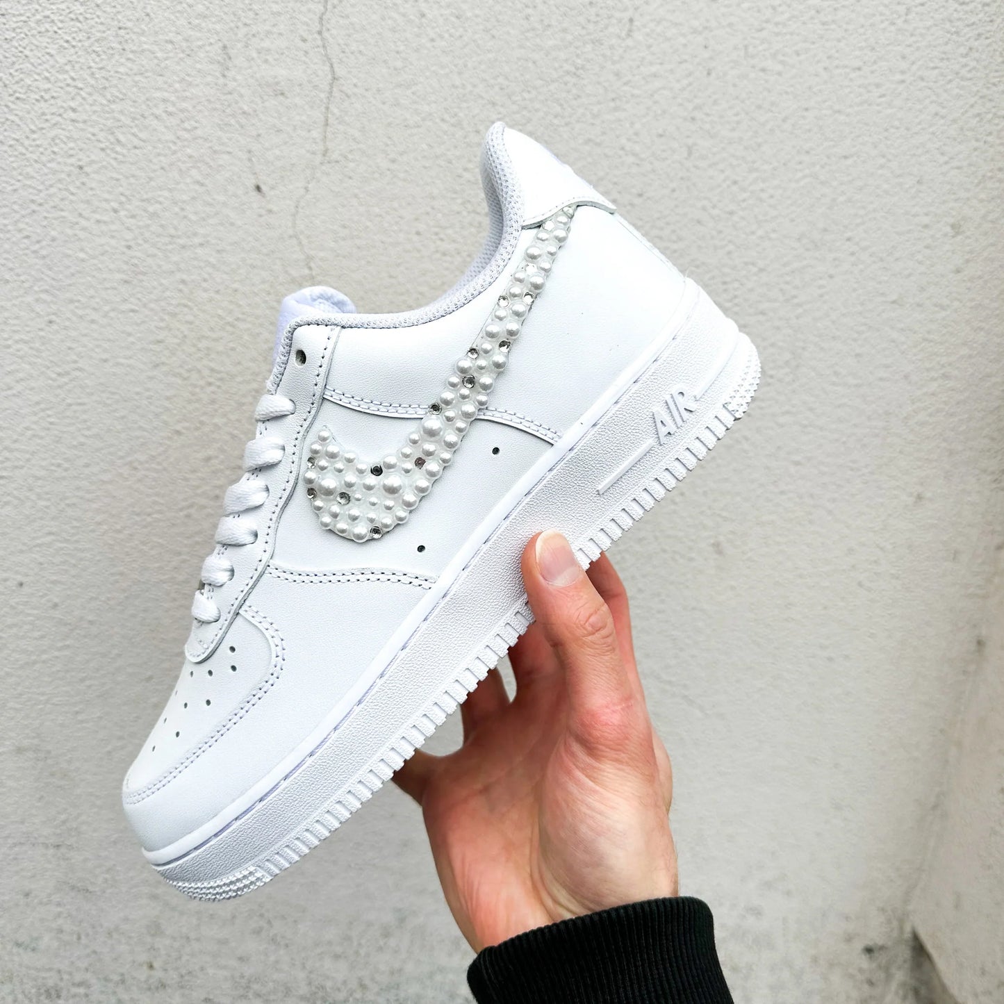 Nike Air Force 1 “Wedding Swarovski Diamonds & Pearls"