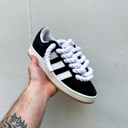 Adidas Campus 00s Black "Rope Laces" White EV8 SoCal Adidas Campus 00s Black "Rope Laces" White EV8 SoCal