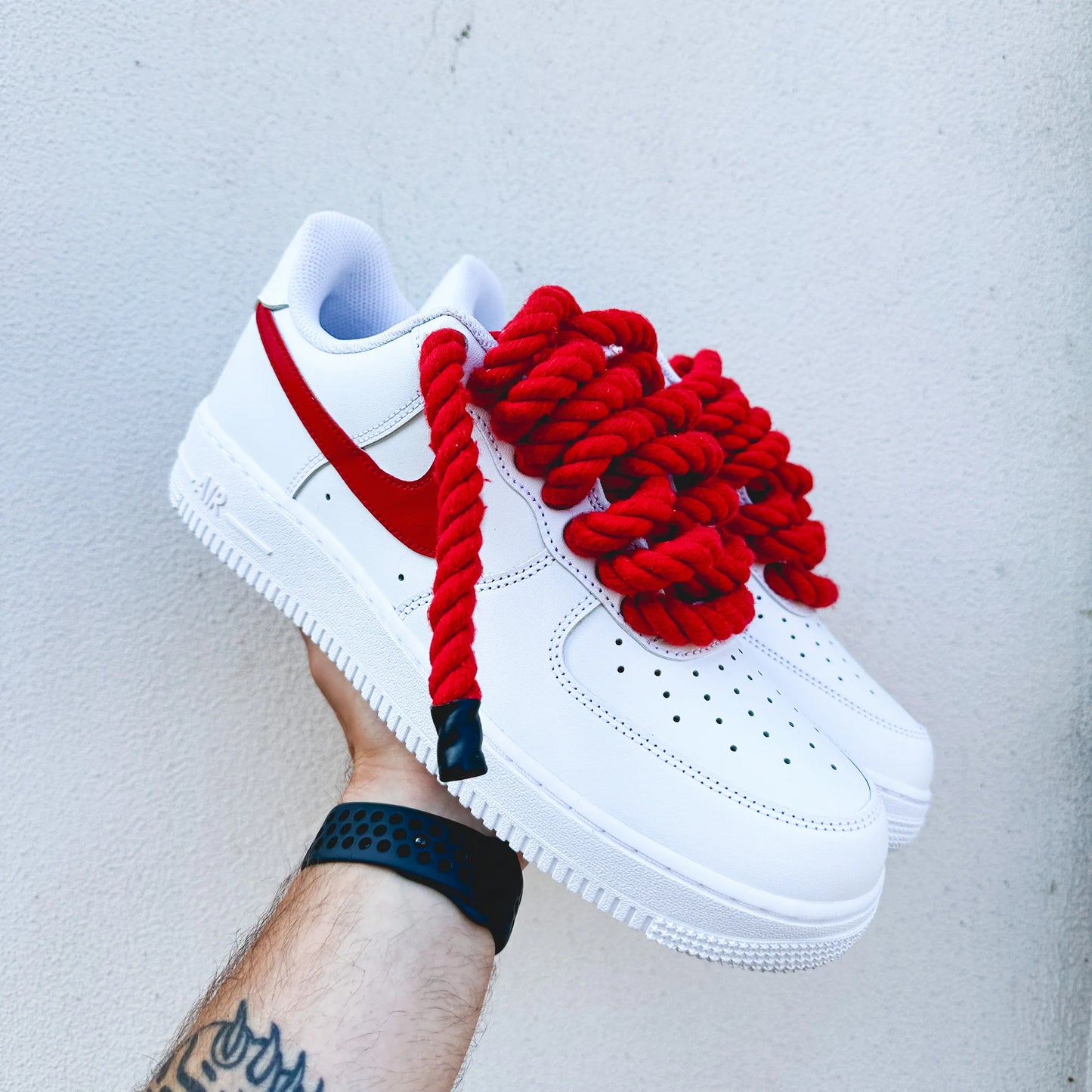 Nike Air Force 1 “Matching Rope & Swoosh" Red - Ev8