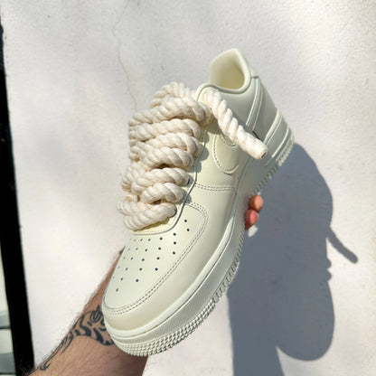 Nike Air Force 1 "Rope Laces" CREAM V1's - Ev8