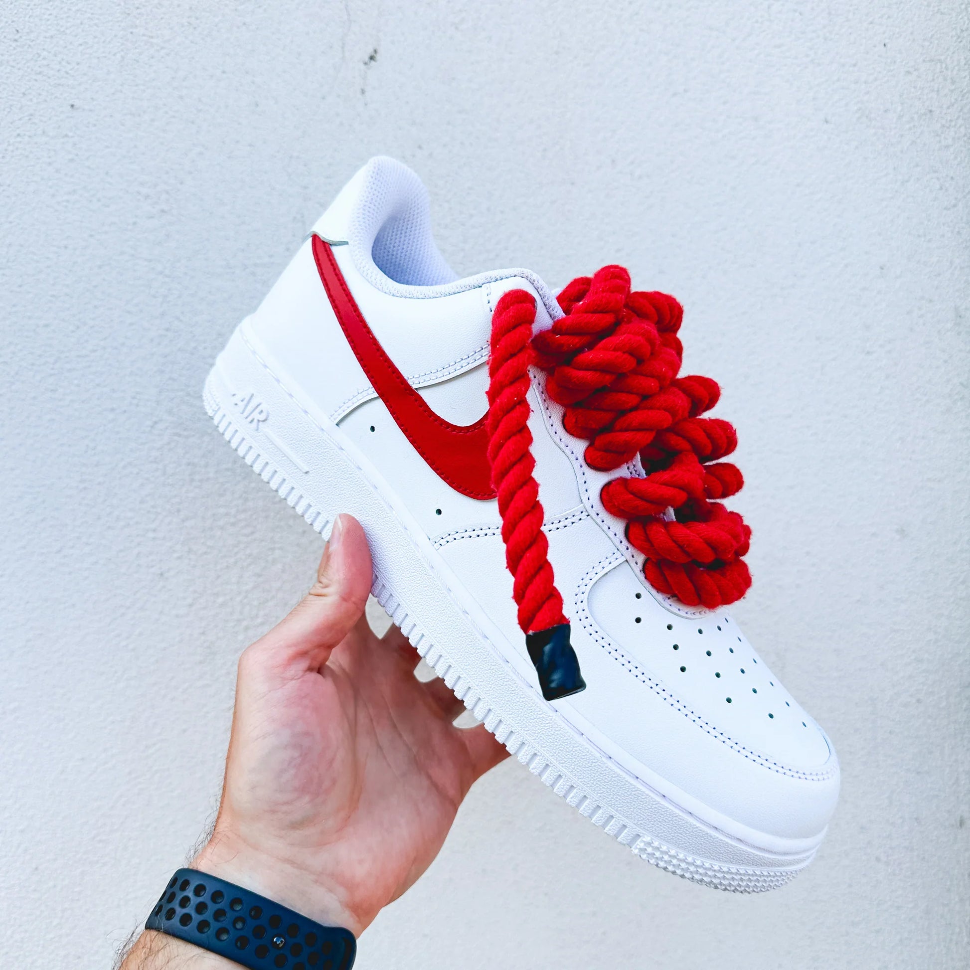 Nike Air Force 1 “Matching Rope & Swoosh" Red - Ev8