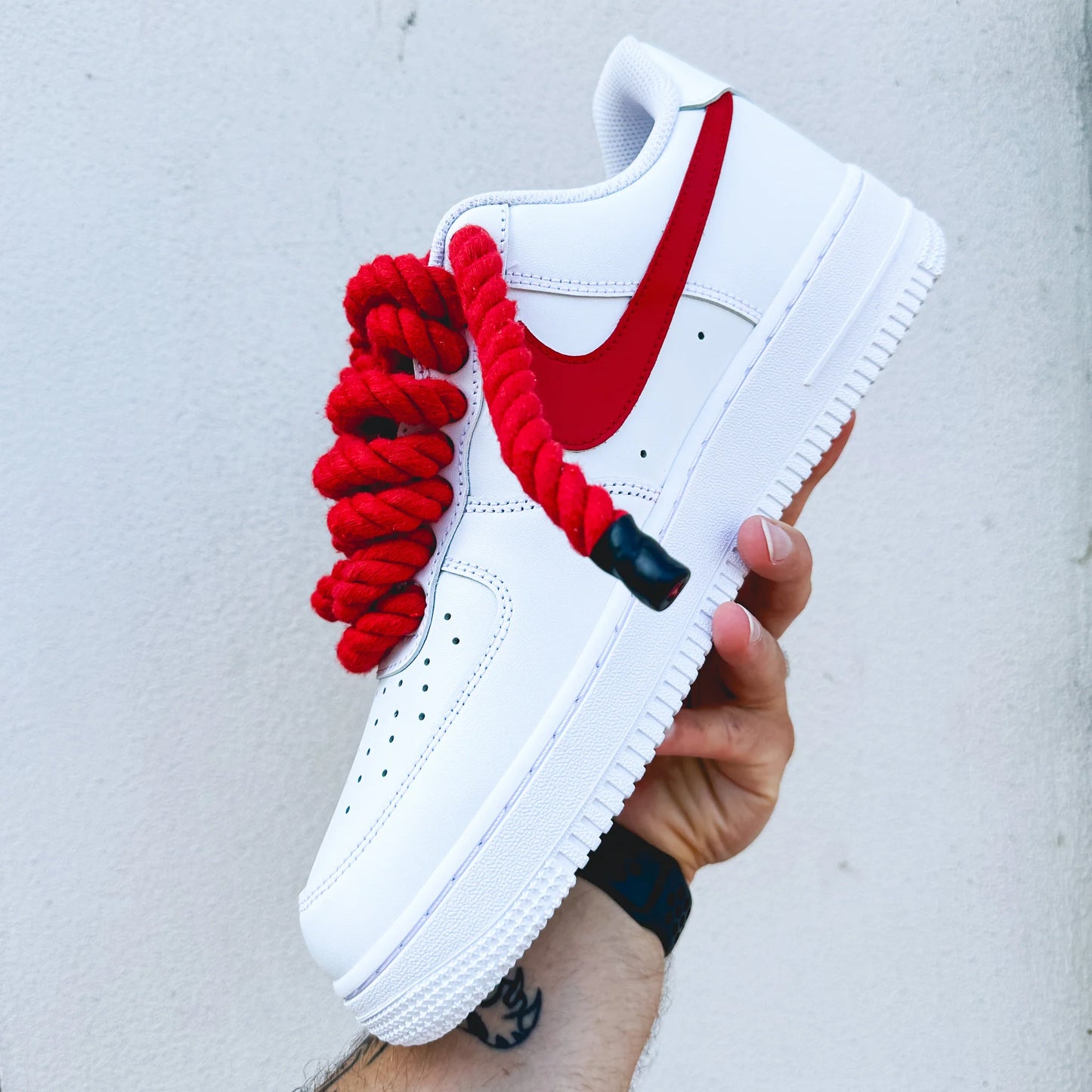 Nike Air Force 1 “Matching Rope & Swoosh" Red - Ev8