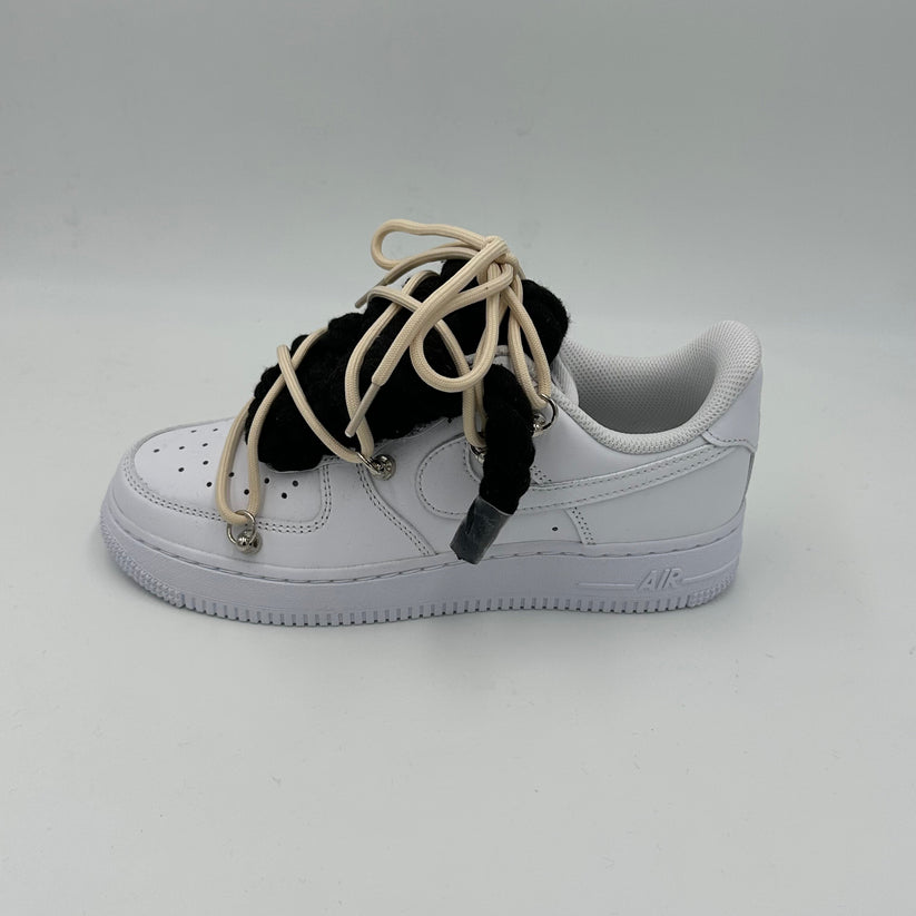 Nike Air Force 1 “Rope Laces Black” Triple Cream - EV8 SoCal