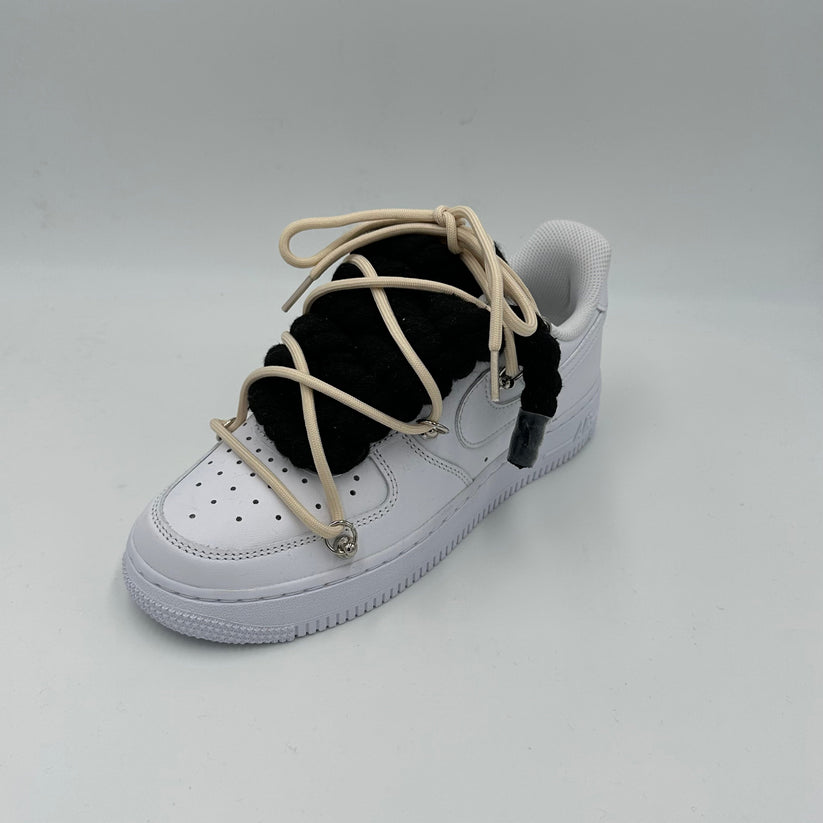 Nike Air Force 1 “Rope Laces Black” Triple Cream - EV8 SoCal