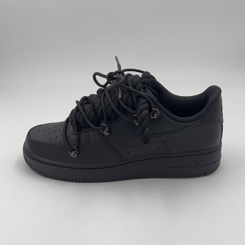 Nike Air Force 1 “Rope Laces Black” Triple Black - EV8 SoCal