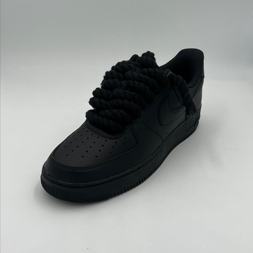 Nike Air Force 1 Black “Rope Laces Black” - EV8 SoCal