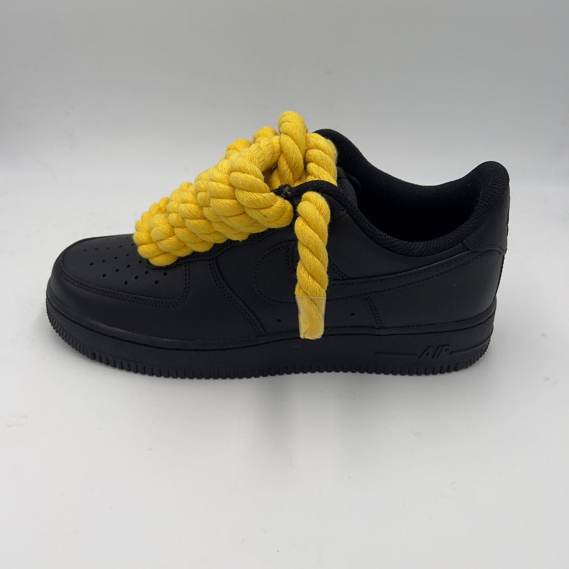 Black yellow outlet air force ones