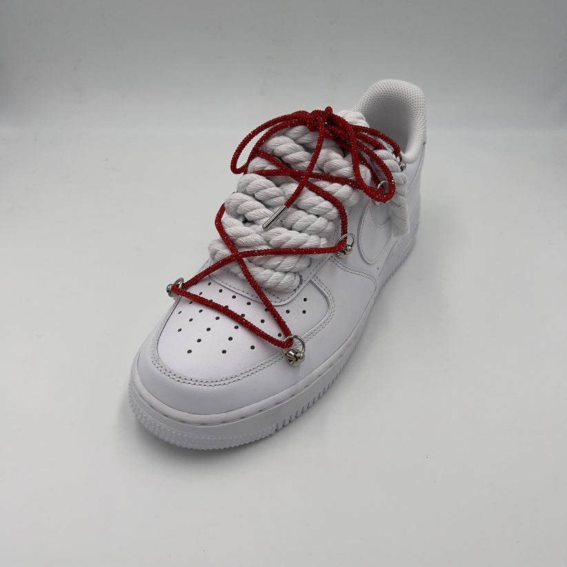 Nike Air Force 1 Black “Rope Laces Red” – EV8 SoCal