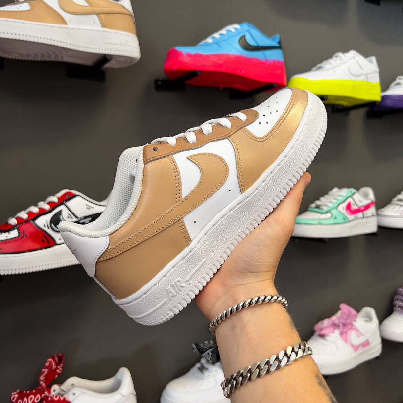 Nike Air Force 1 Custom Beige - EV8 SoCal